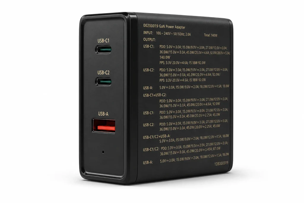 Paiyi Power 140W USB PD 3.2 SPR AVS GaN charger