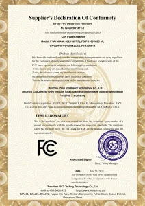 FCC SDoC PD100W certificate