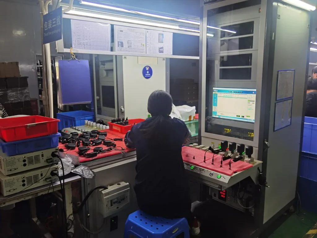 Burn-in and functional test station at Paiyi Power